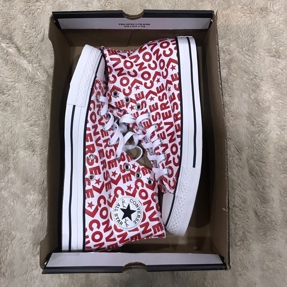 Converse CTAS HI Logo red/white sneakers - Picture 1 of 5